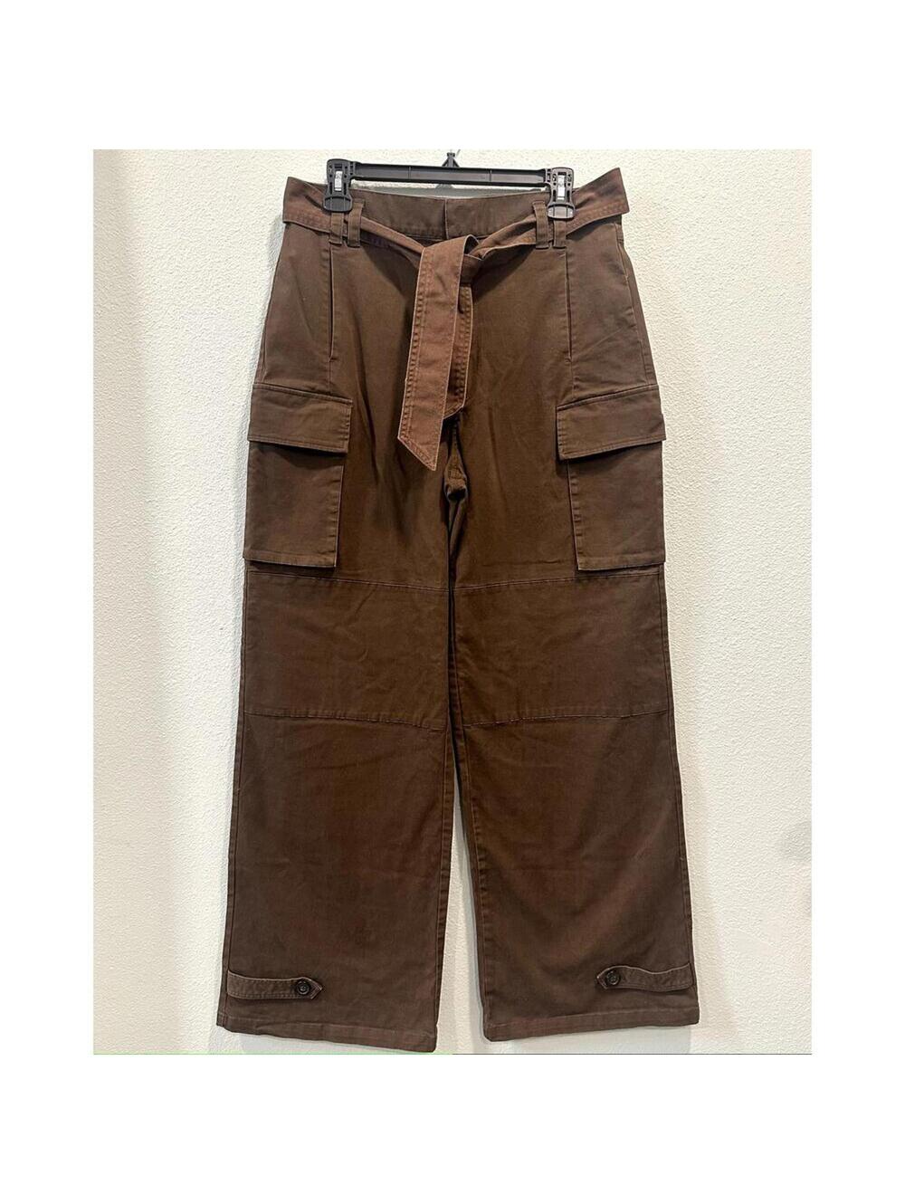Revolve Bardot Tybi Cotton Cargo Wide Cargo Leg Pant in Brown; Women's 32 - Picture 3 of 7